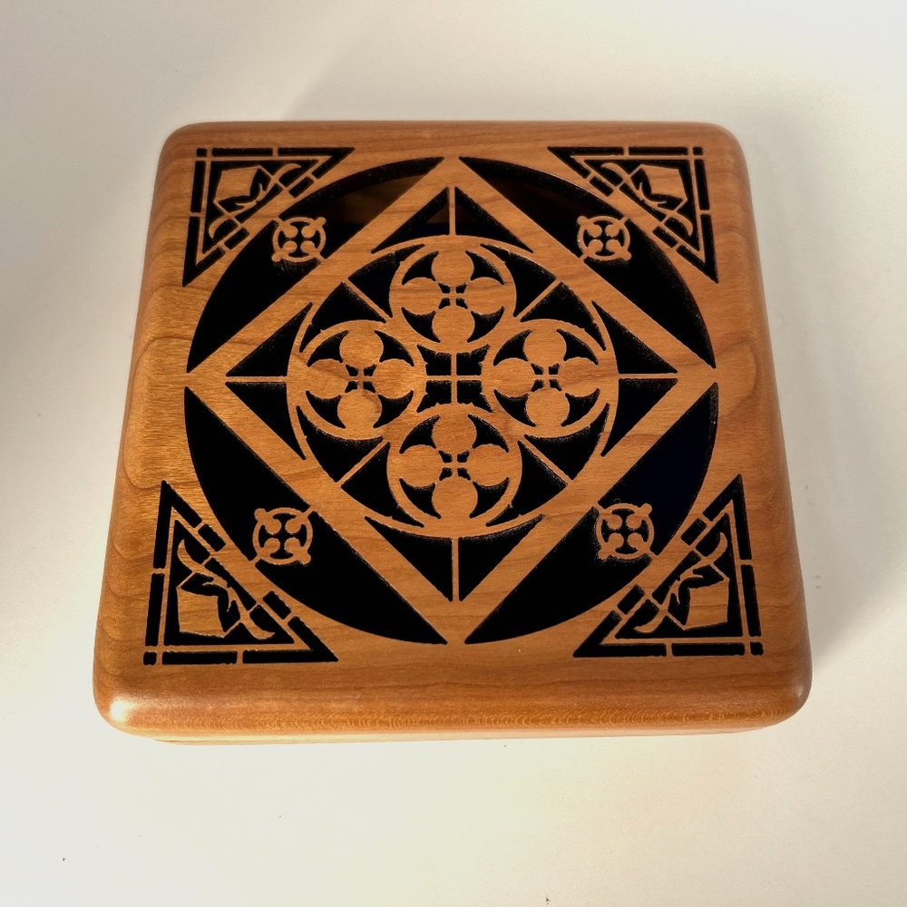 Laser Cut Jewelry Box with Frank Lloyd Wright Inspired Design